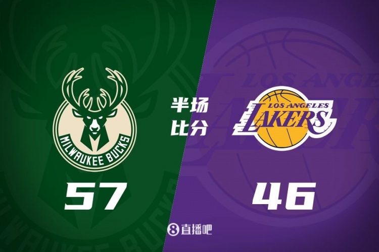 讓一套首發(fā)！布朗尼8分全隊最高 字母13+3 湖人半場落后雄鹿11分