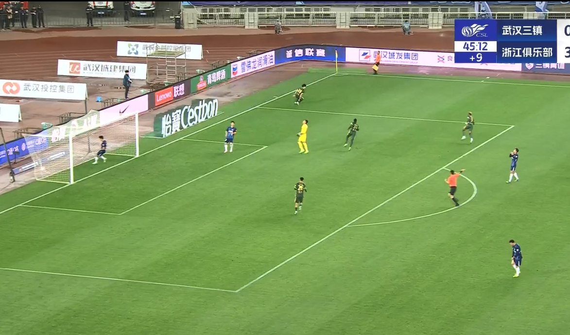 18歲王鈺棟中超處子球！三鎮(zhèn)后防白給，浙江半場4-0領先