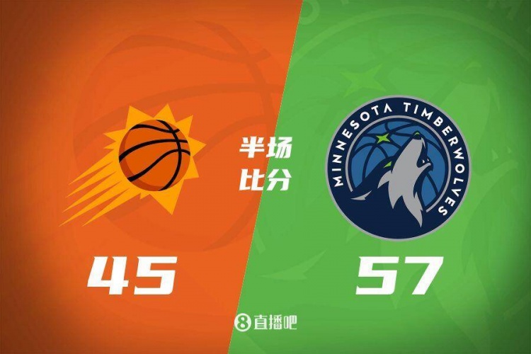 半場(chǎng)戰(zhàn)報(bào)：KD12分2帽 蘭德?tīng)?6分 華子傷退 森林狼領(lǐng)先太陽(yáng)12分